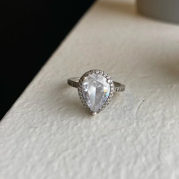 Authentic pandora teardrop ring. Promise ring. - Picture 3 of 3